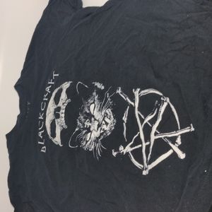 BlackCraft Cult T-Shirt Large black cat goth witchy tee men's unisex